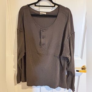 Urban Outfitters Charcoal Long Sleeve Top